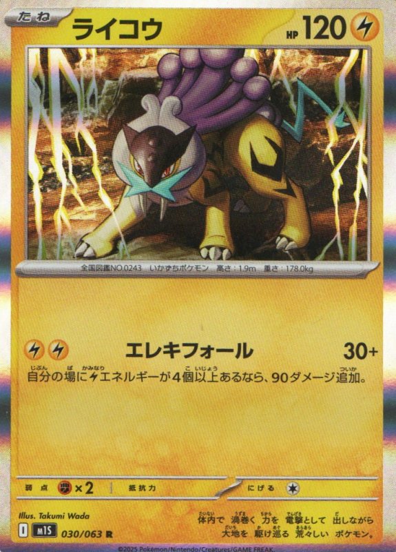 画像1: ライコウ【R】{030/063} [M1S] (1)