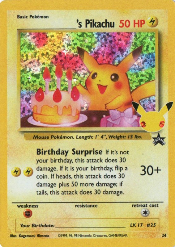 画像1: _のピカチュウ 海外版 英語版 25th Birthday Pikachu (1)