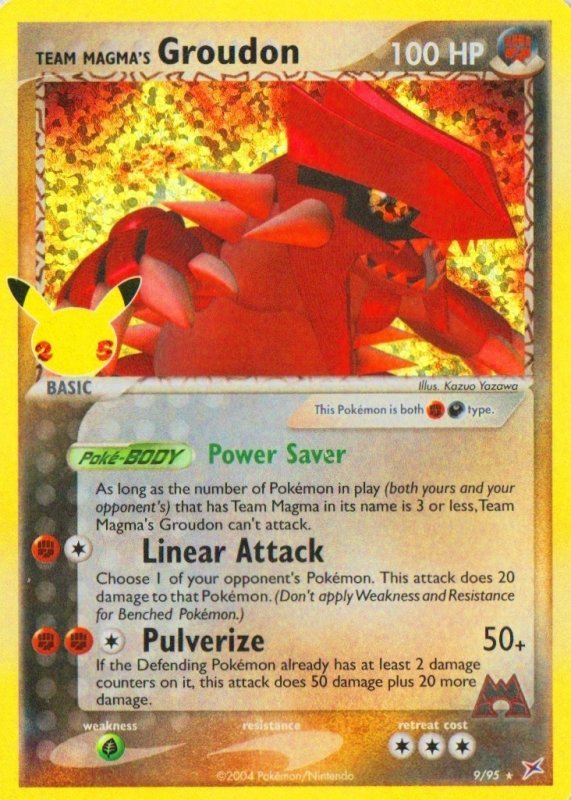 画像1: マグマ団のグラードン 海外版 英語版 25th TEAM MAGMA'S Groudon (1)
