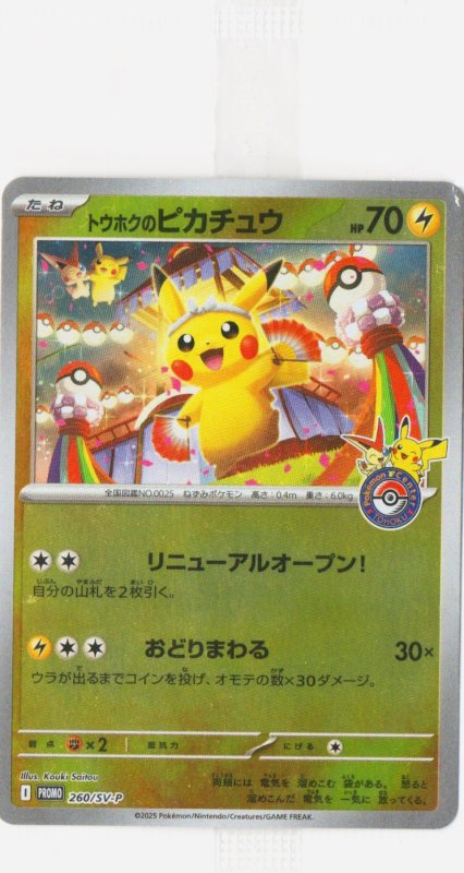 画像1: トウホクのピカチュウ(未開封)【P】{260/SV-P} (1)
