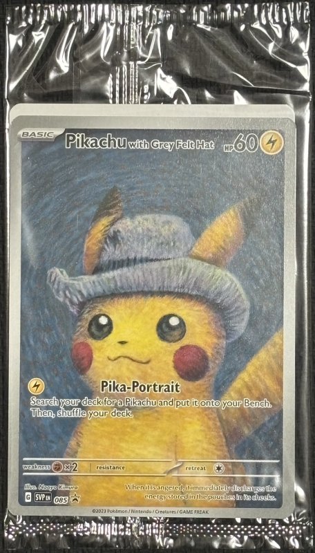 画像1: Pikachu with Grey Felt Hat(未開封/ゴッホピカチュウ)【P】{085/SV-P} (1)